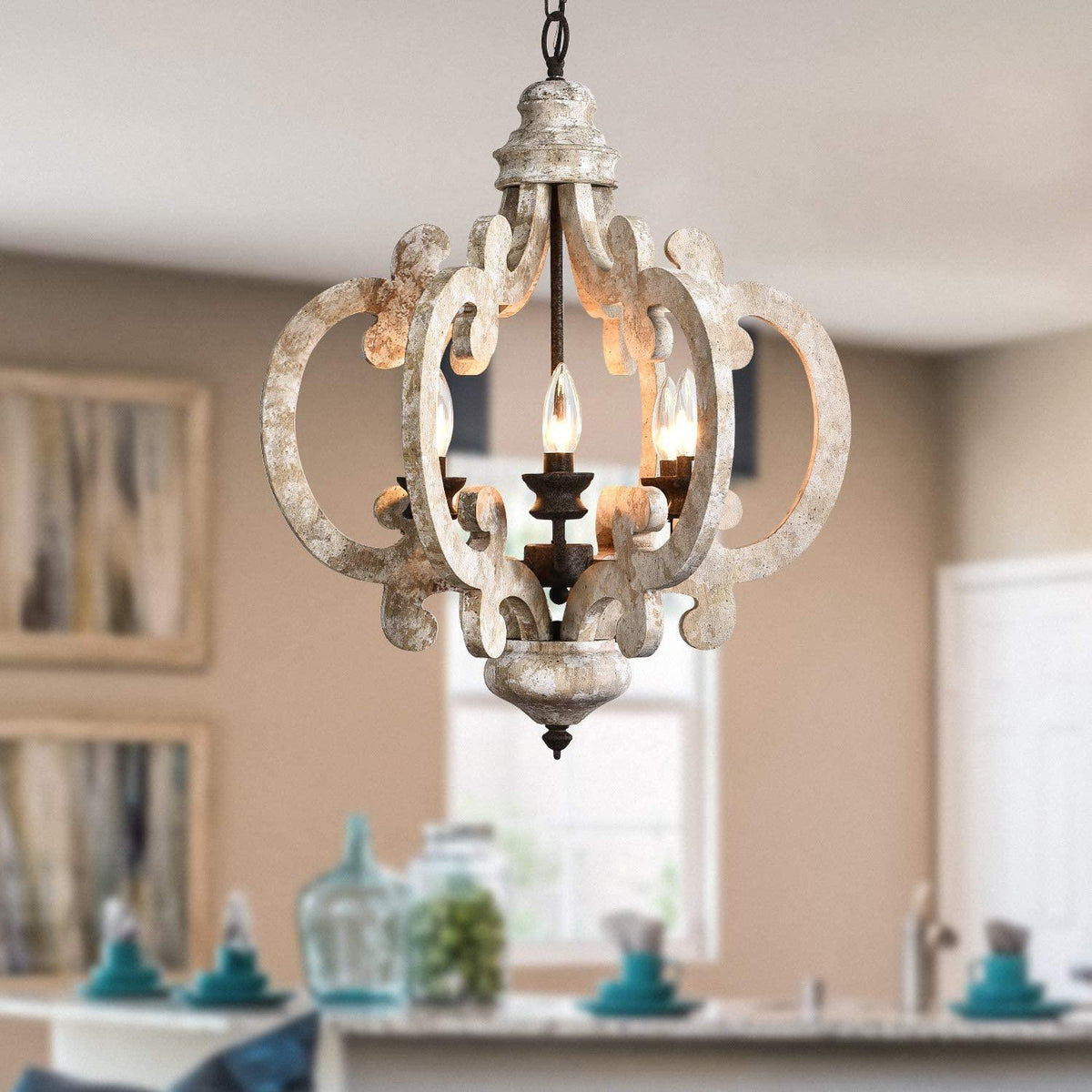 Florora Wood Chandelier-Moonnatur