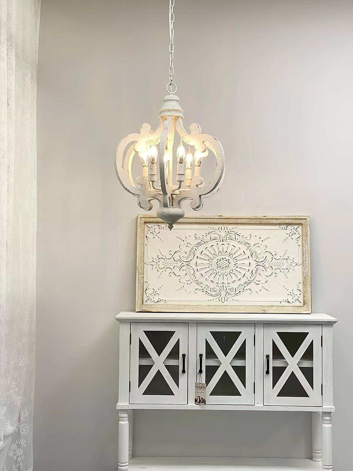 Florora Wood Chandelier-Moonnatur
