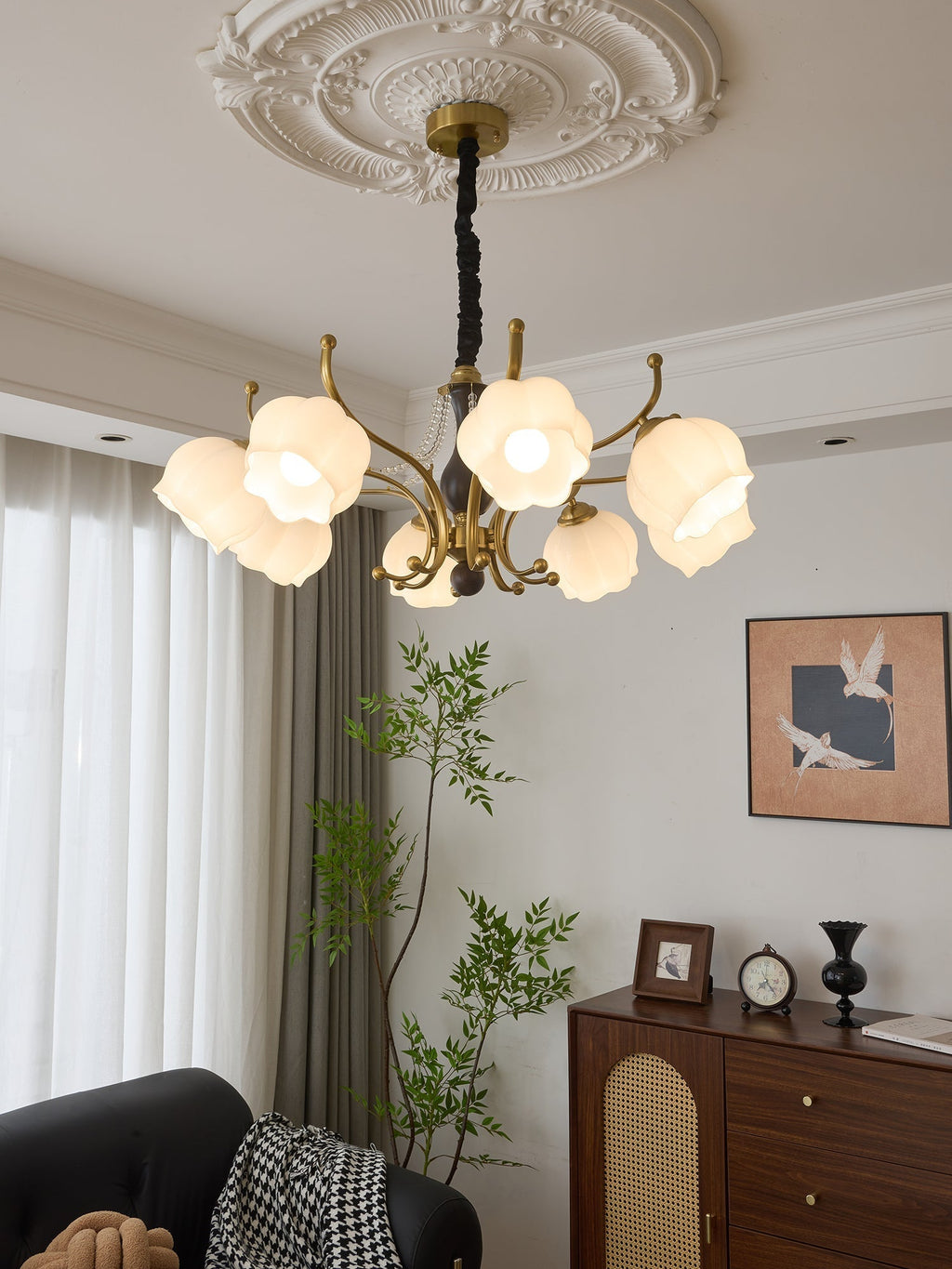 Verreneth Glass Chandelier-Moonnatur