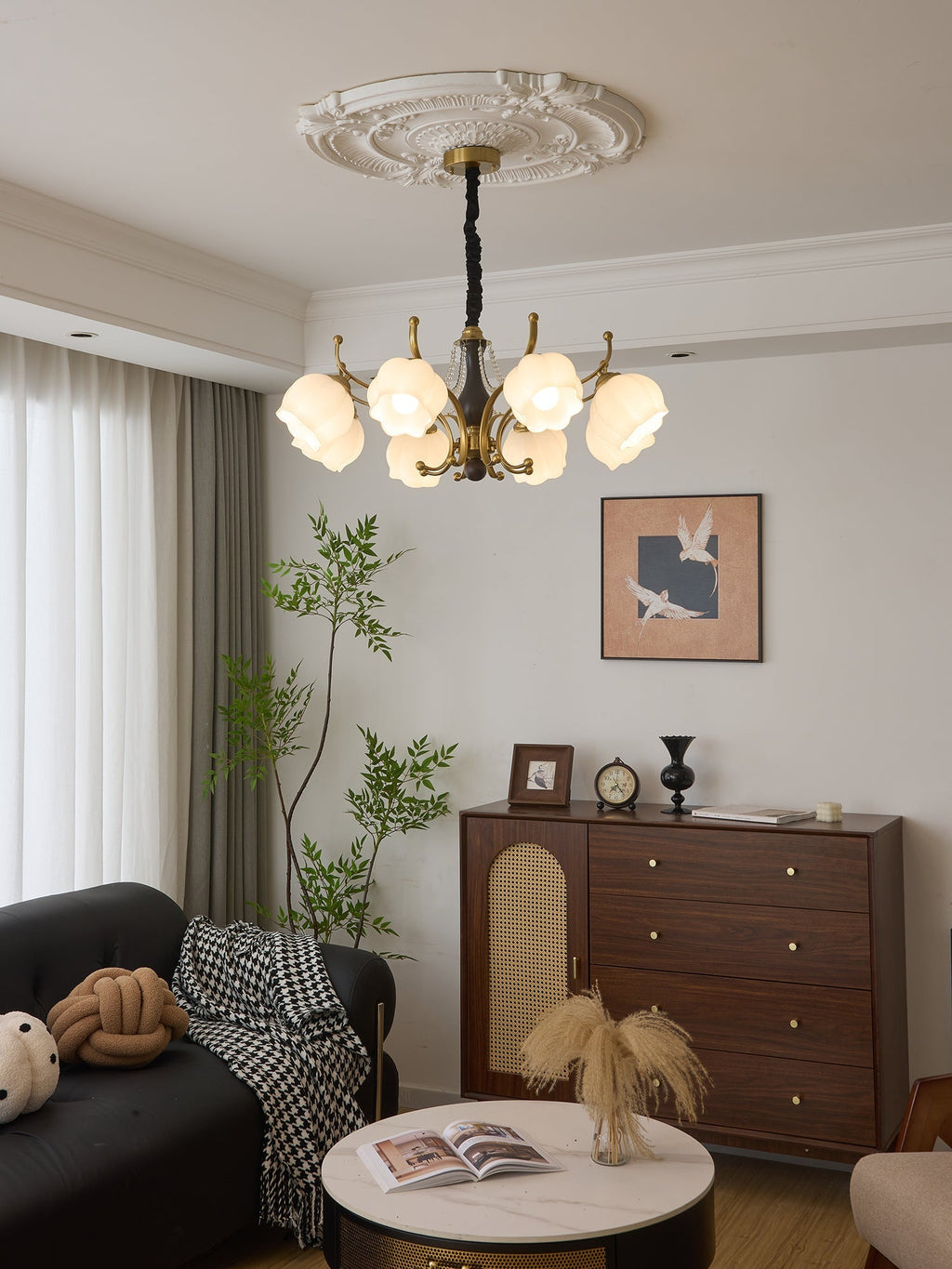 Verreneth Glass Chandelier-Moonnatur