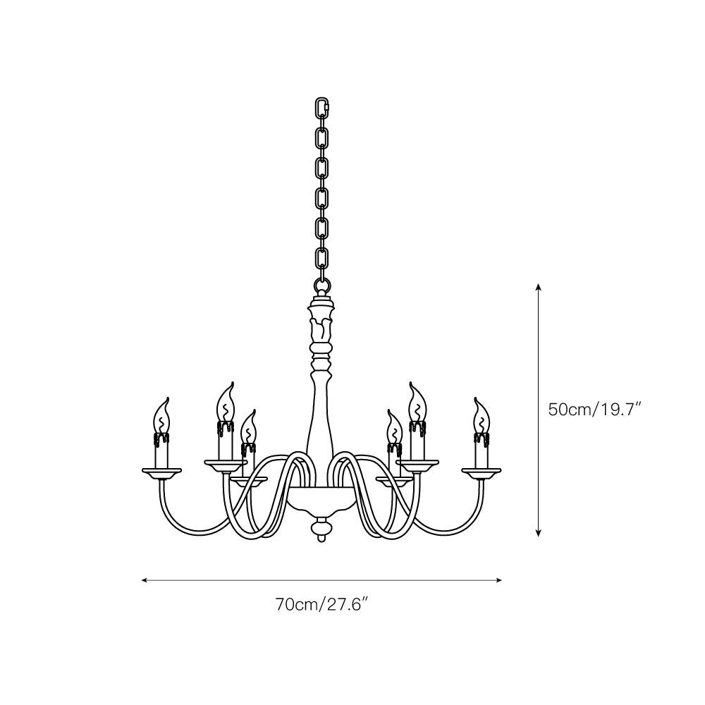 Denelonna Wood Chandelier-Moonnatur