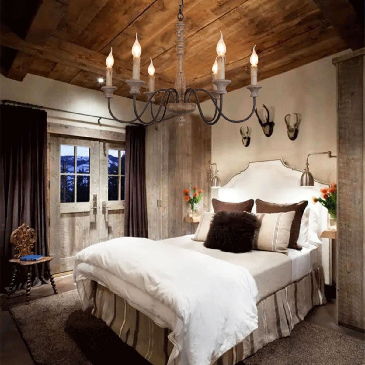 Denelonna Wood Chandelier-Moonnatur