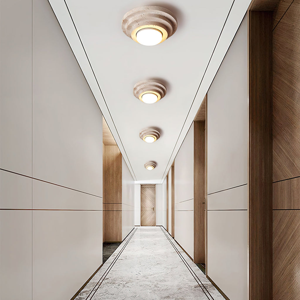 Carnelelia Travertine Ceiling Light-Moonnatur