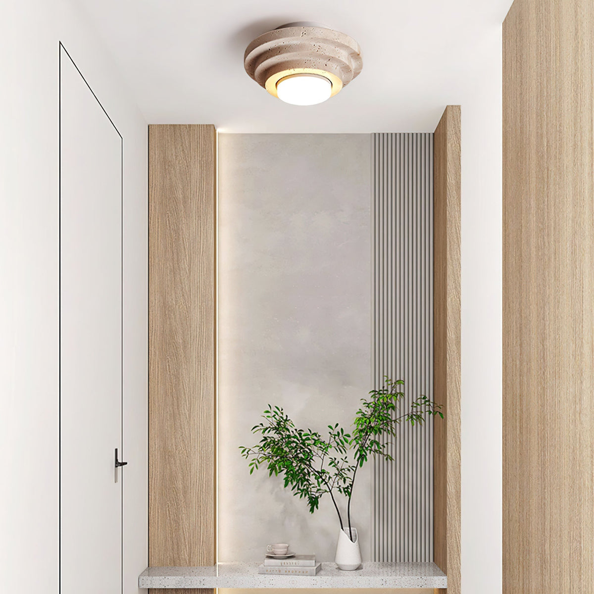 Carnelelia Travertine Ceiling Light-Moonnatur