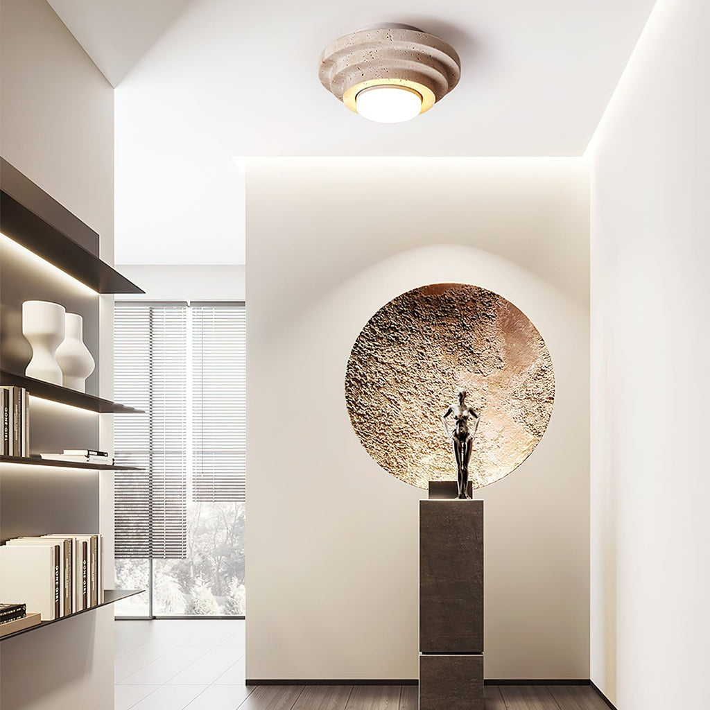 Carnelelia Travertine Ceiling Light-Moonnatur