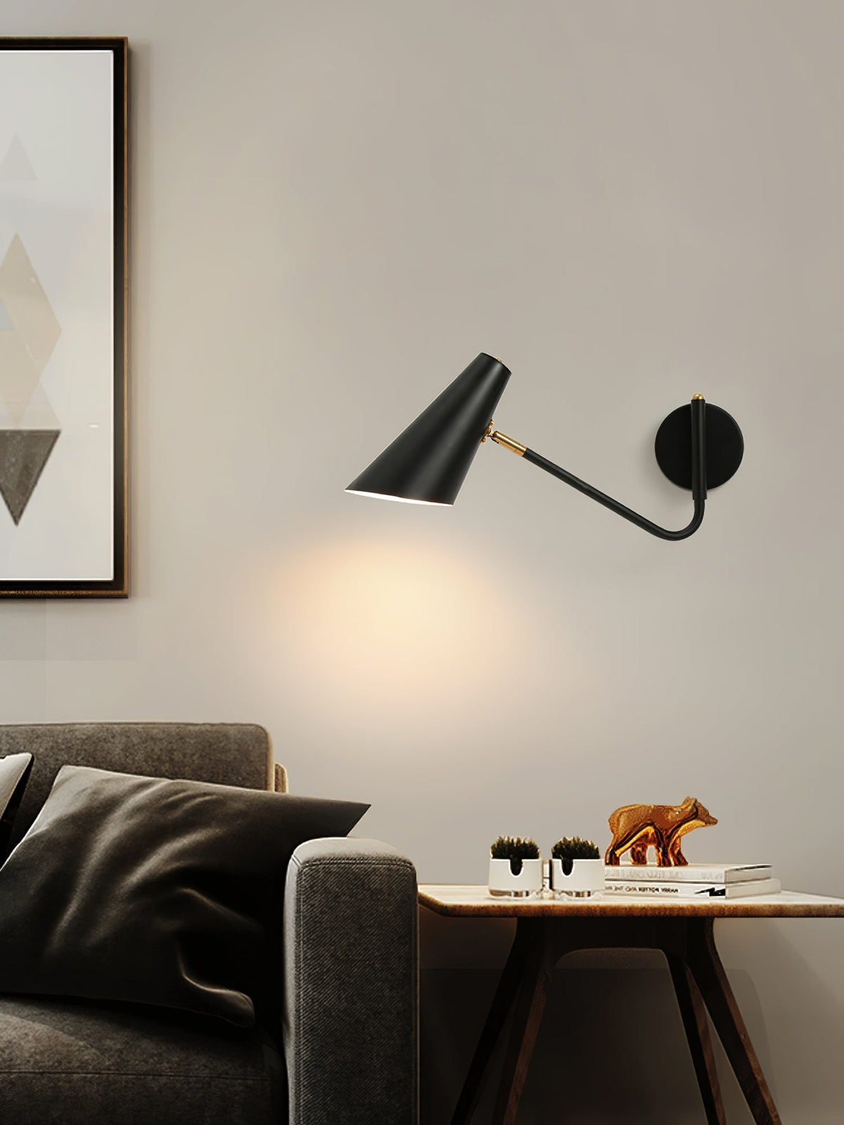 Levenena Steel Wall Light-Moonnatur