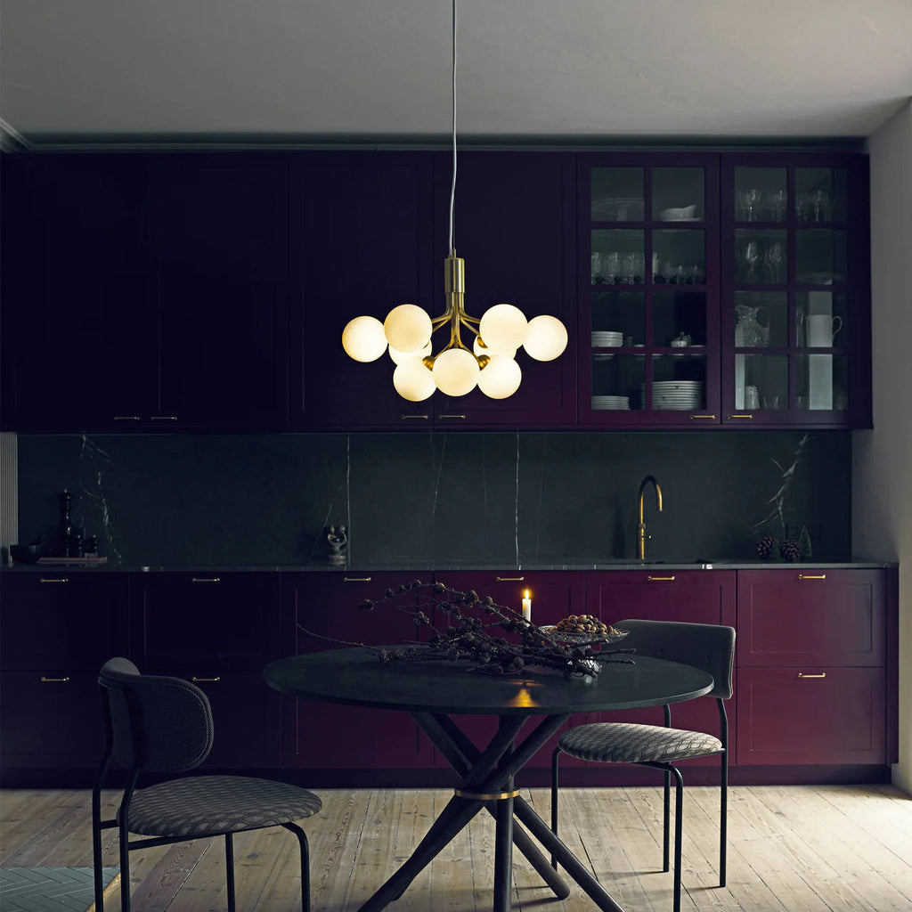 Ivorette Glass Chandelier-Moonnatur