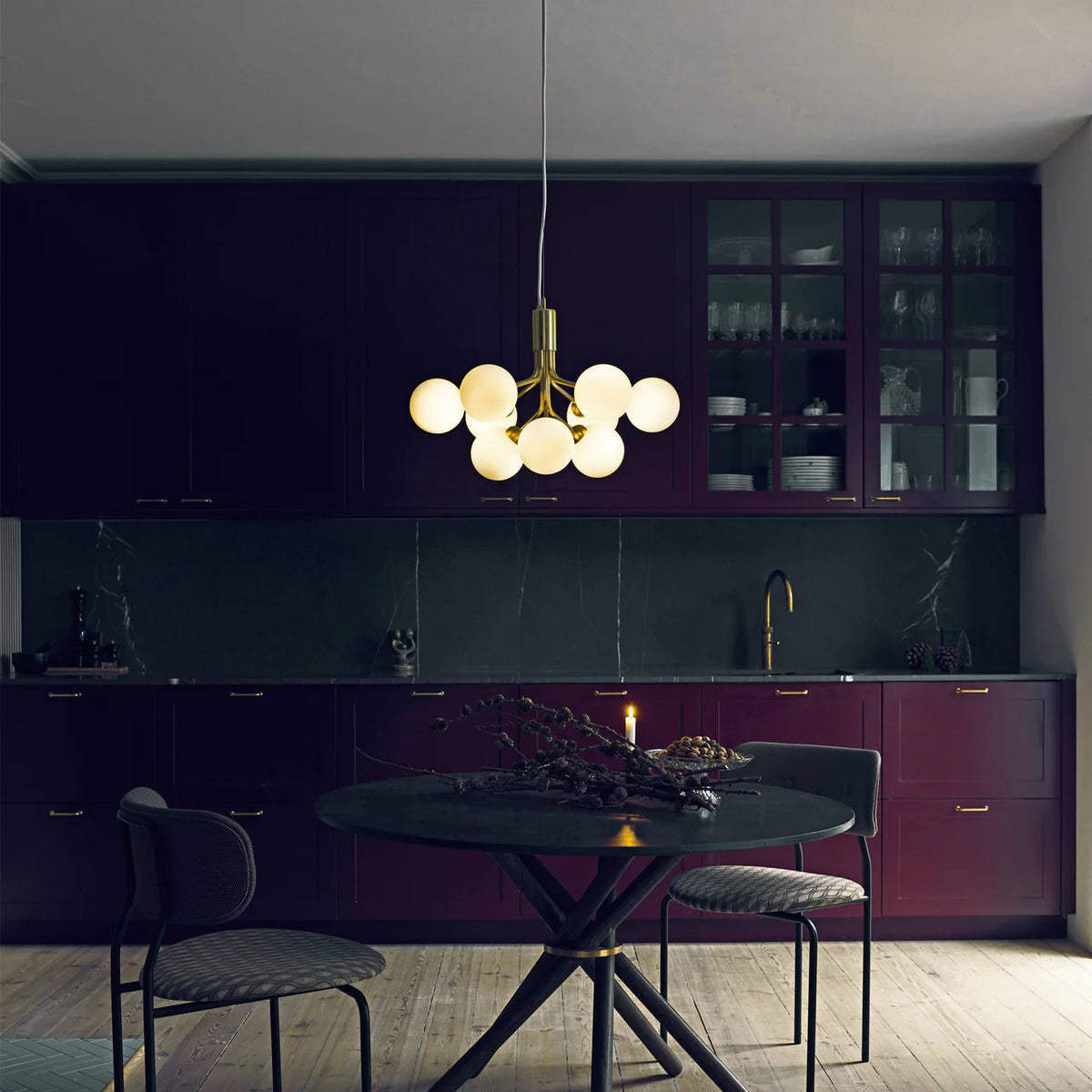 Ivorette Glass Chandelier-Moonnatur