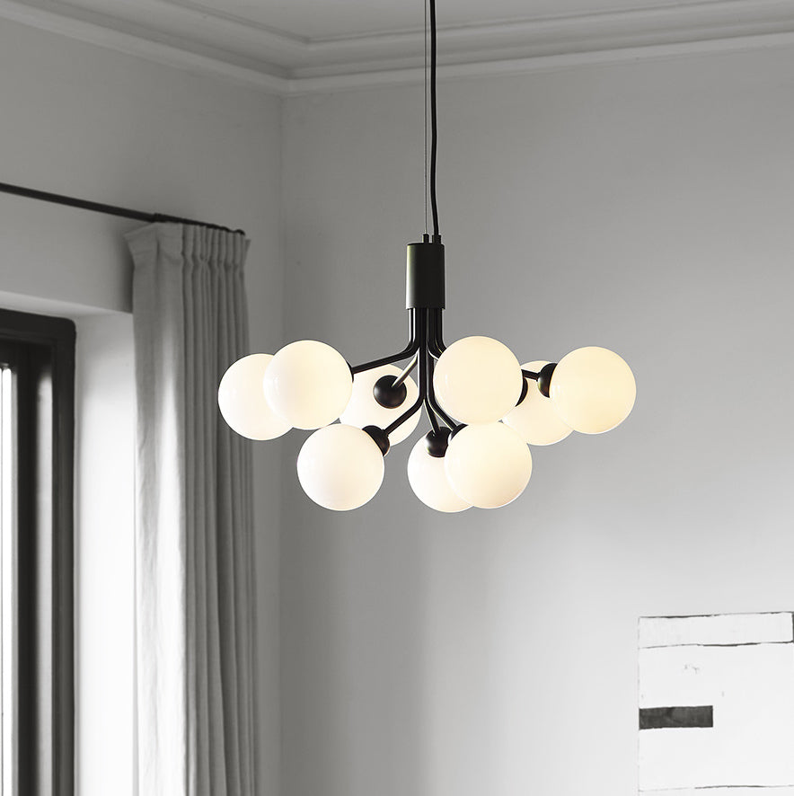 Ivorette Glass Chandelier-Moonnatur
