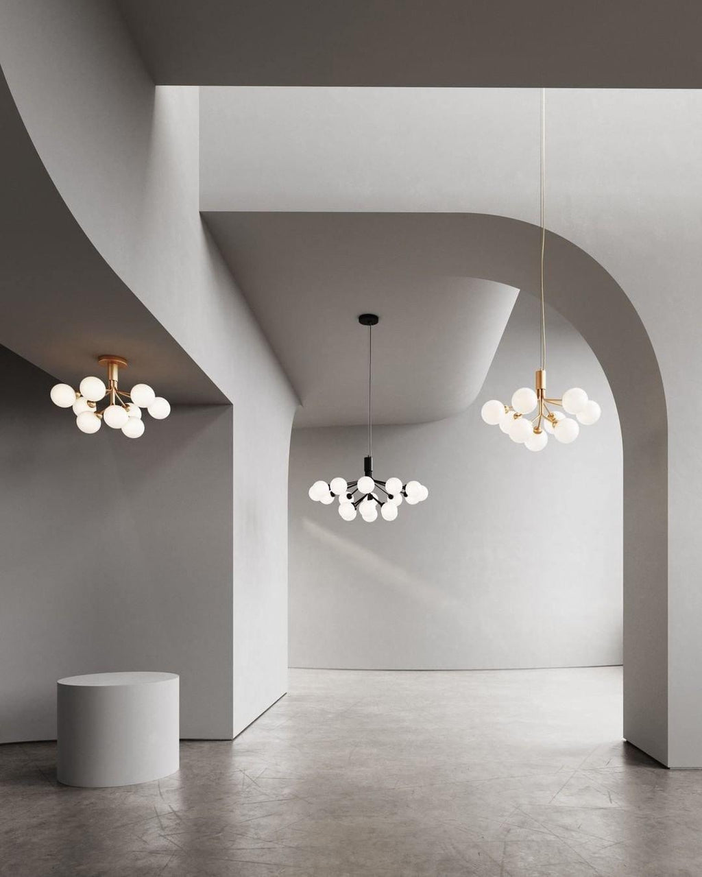 Ivorette Glass Chandelier-Moonnatur