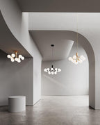 Ivorette Glass Chandelier-Moonnatur