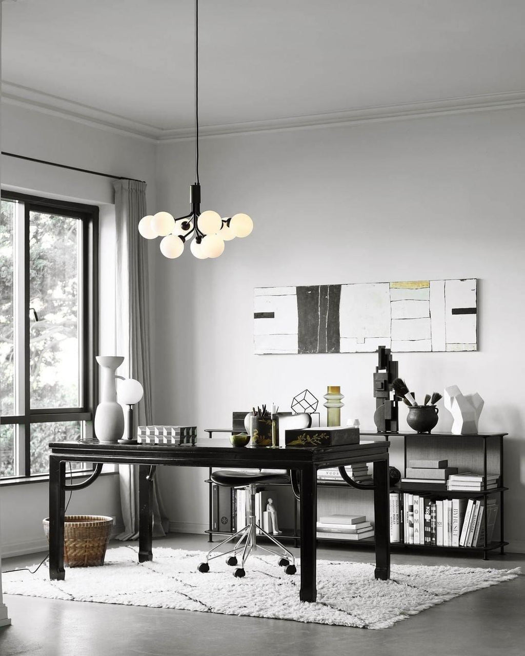 Ivorette Glass Chandelier-Moonnatur
