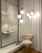 Ivorette Glass Chandelier-Moonnatur