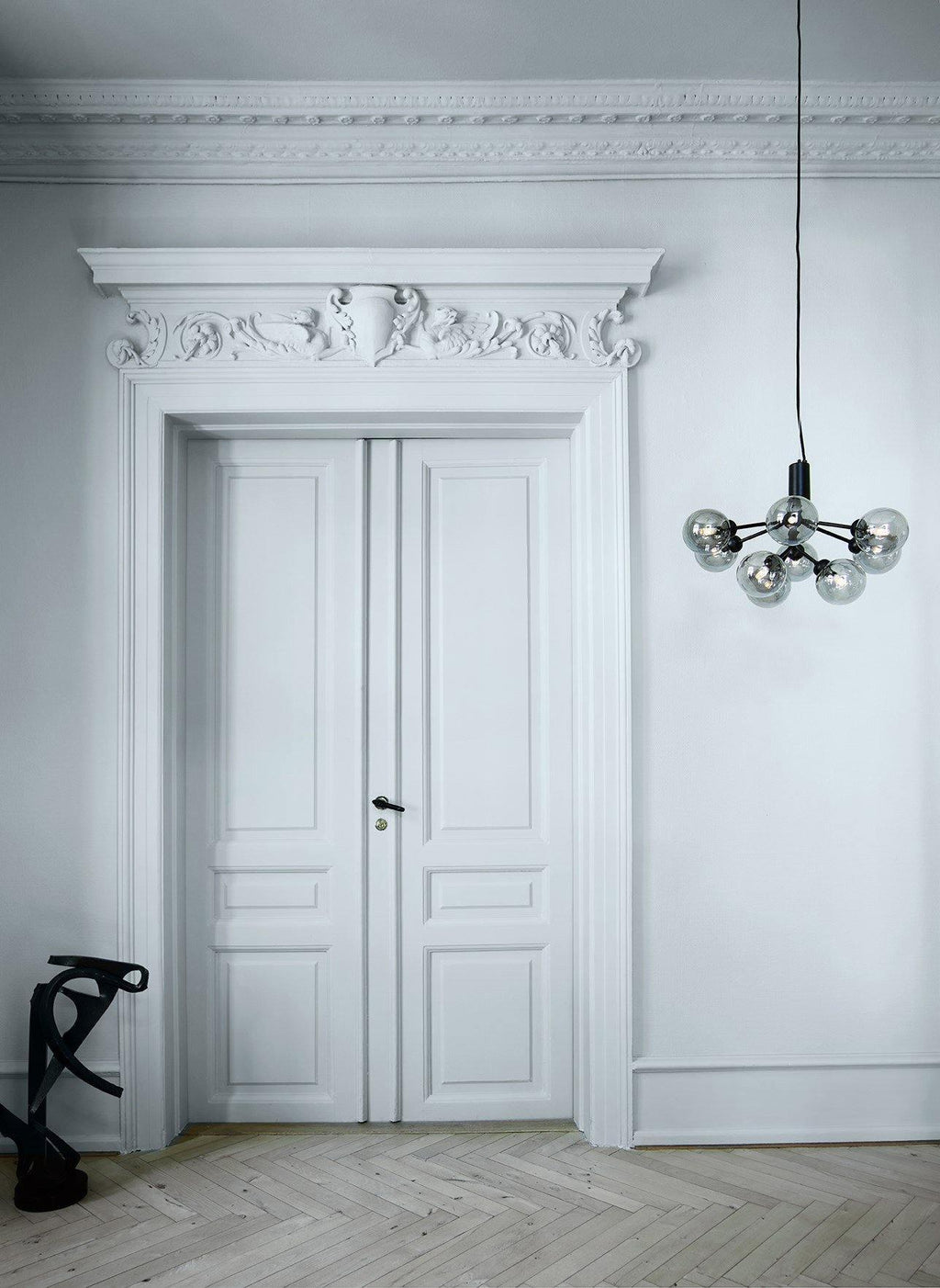 Ivorette Glass Chandelier-Moonnatur
