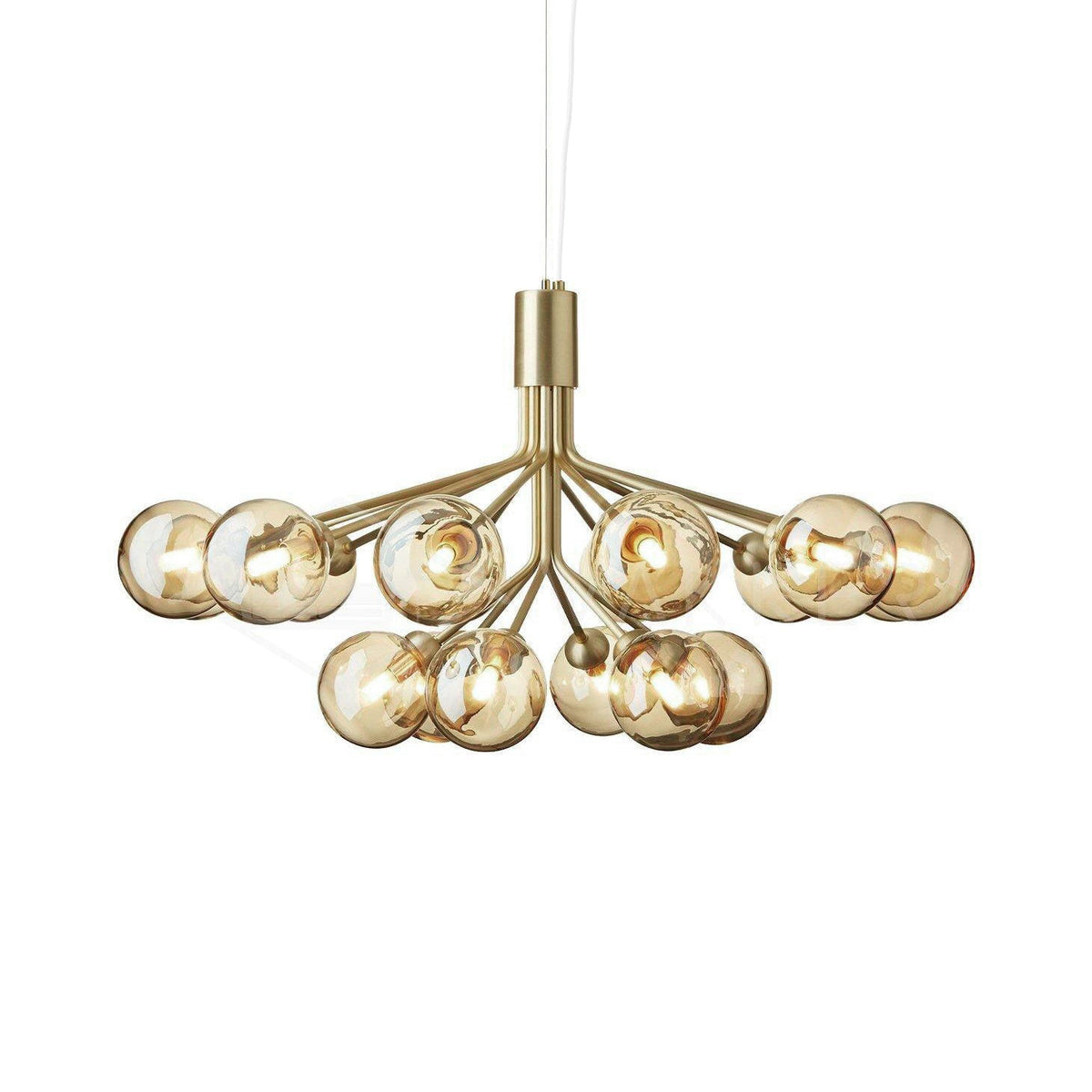 Ivorette Glass Chandelier-Moonnatur