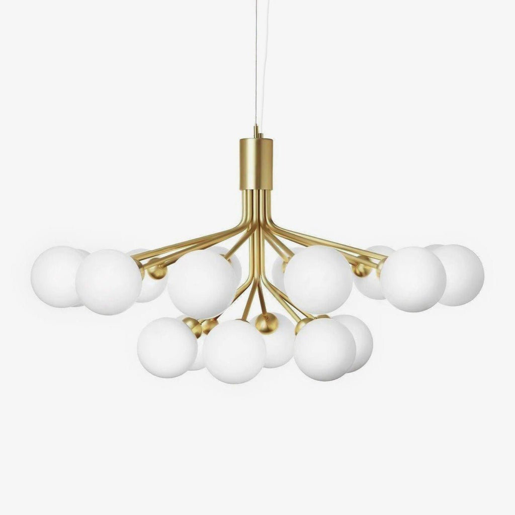 Ivorette Glass Chandelier-Moonnatur