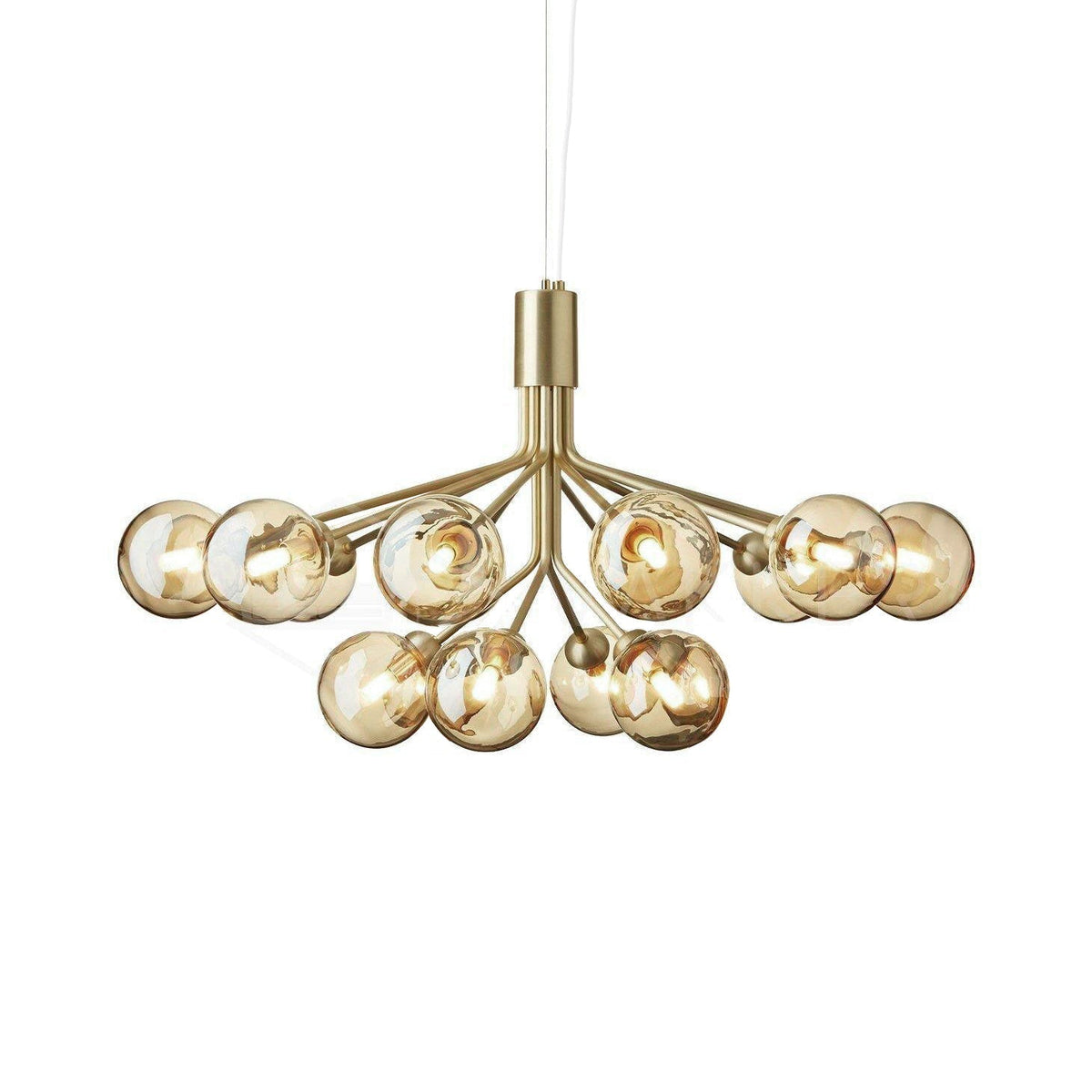 Ivorette Glass Chandelier-Moonnatur