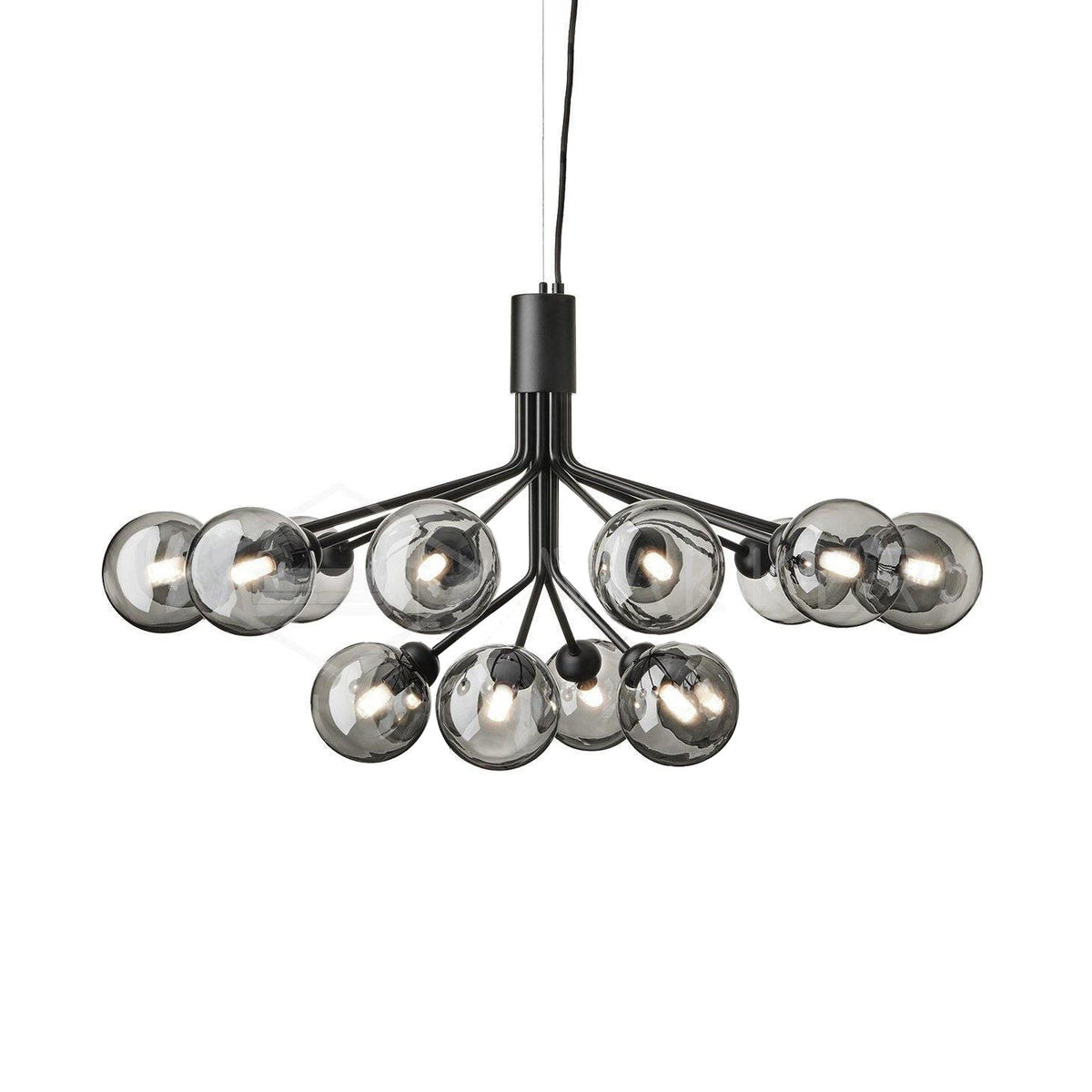 Ivorette Glass Chandelier-Moonnatur
