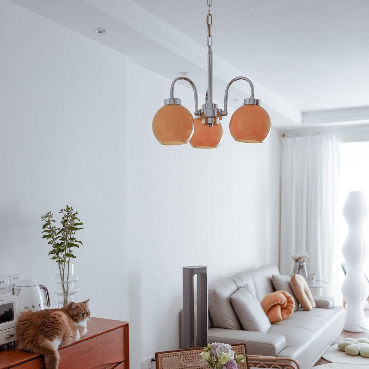 Korris Glass Chandelier-Moonnatur