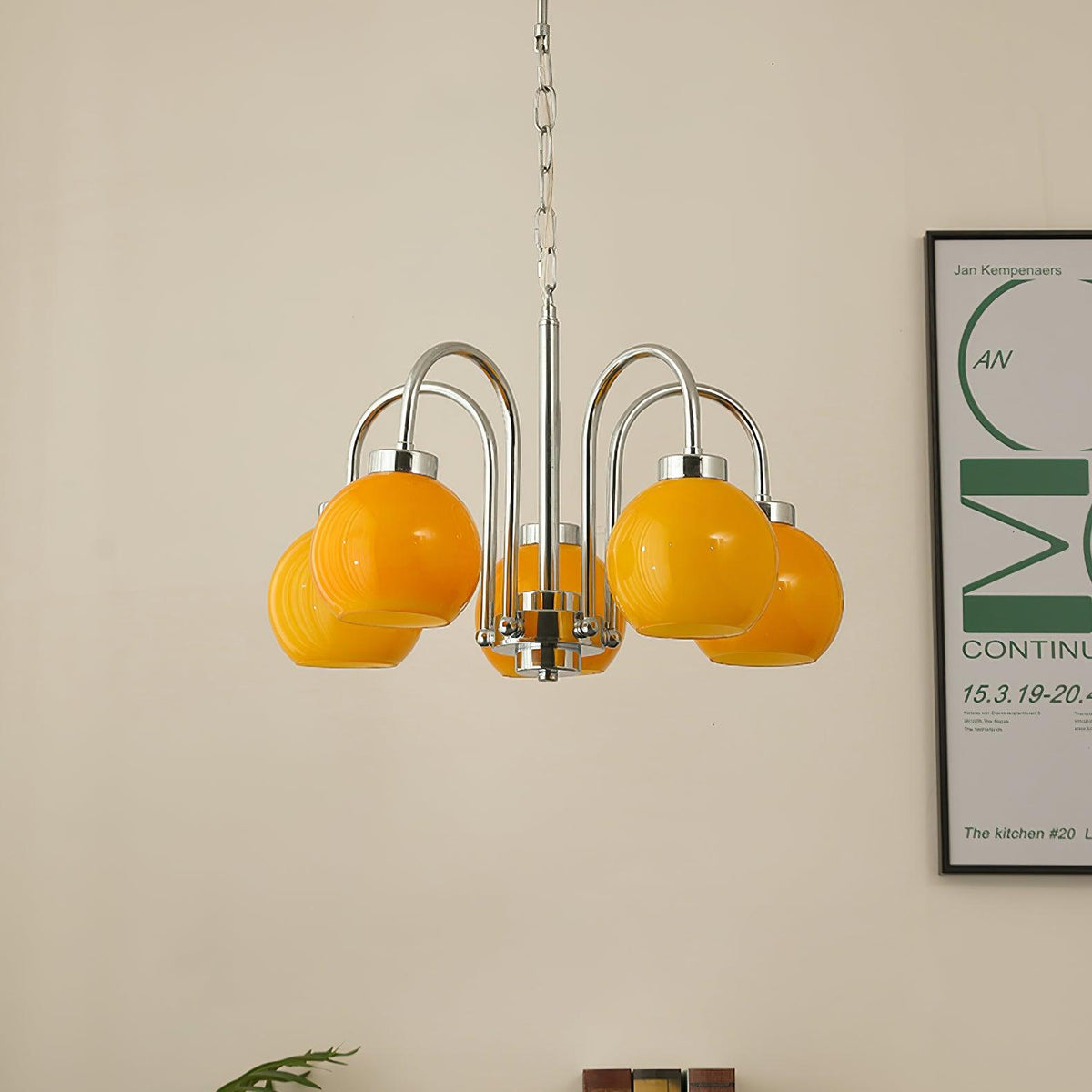 Korris Glass Chandelier-Moonnatur