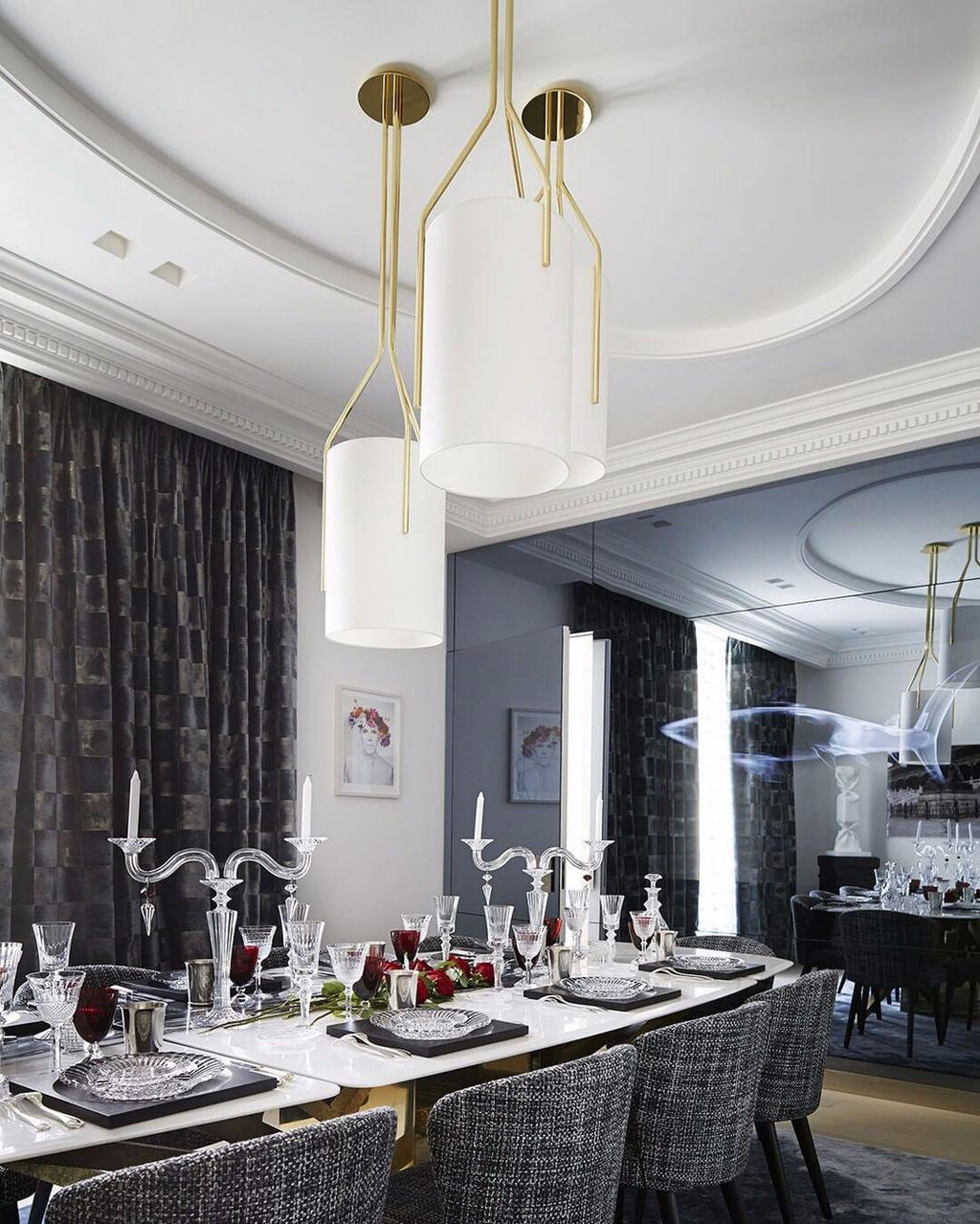 Resara Linen Chandelier-Moonnatur