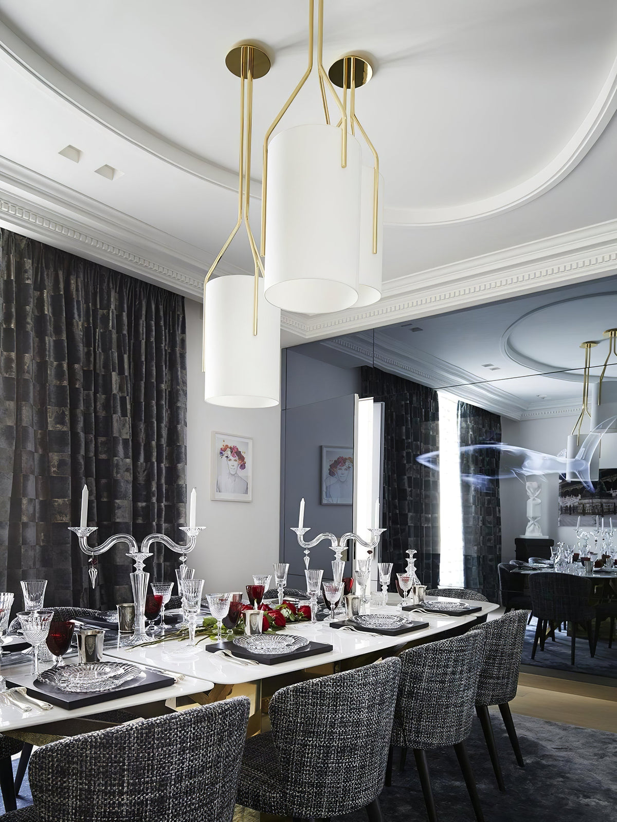 Resara Linen Chandelier-Moonnatur