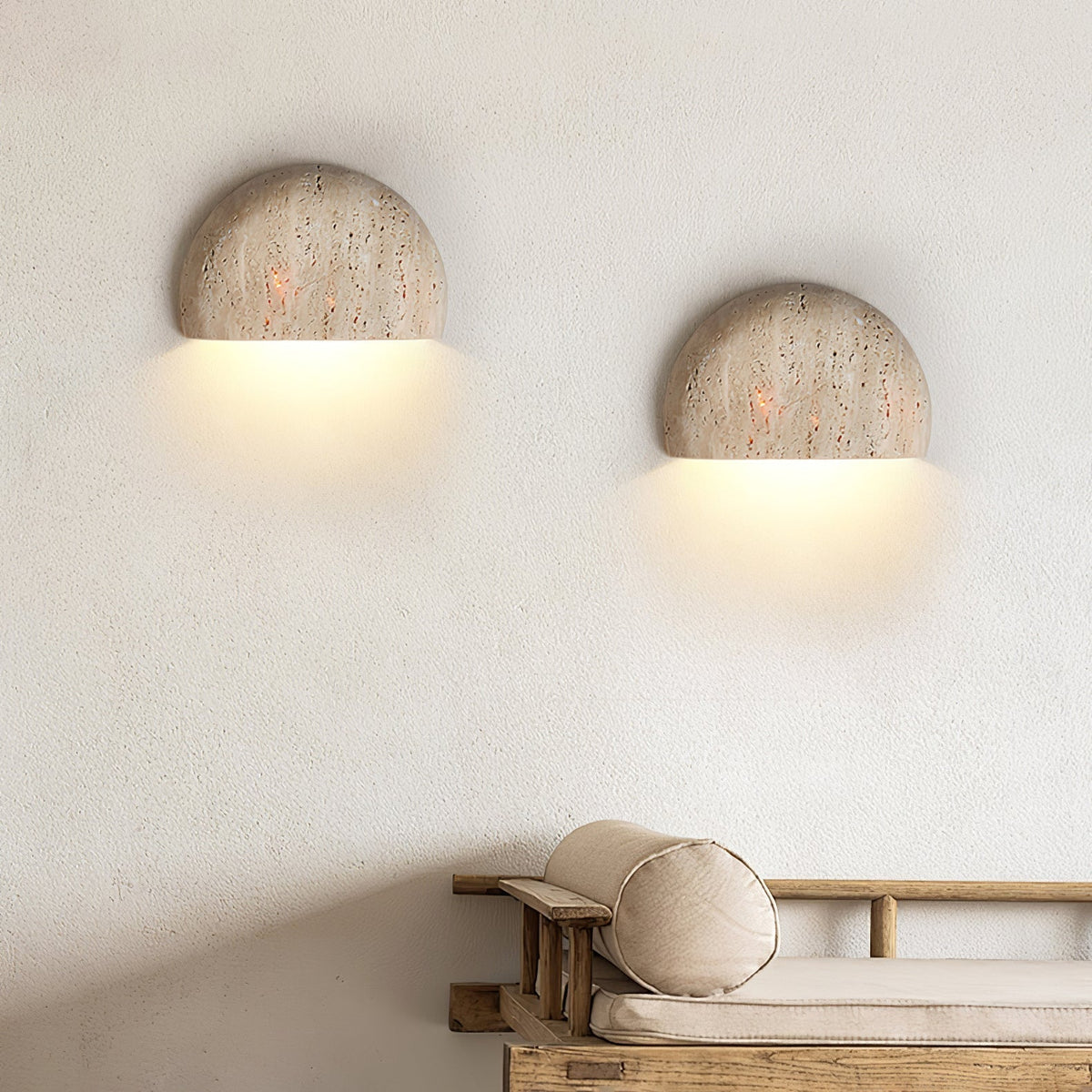 Altonfield Travertine Wall Light-Moonnatur