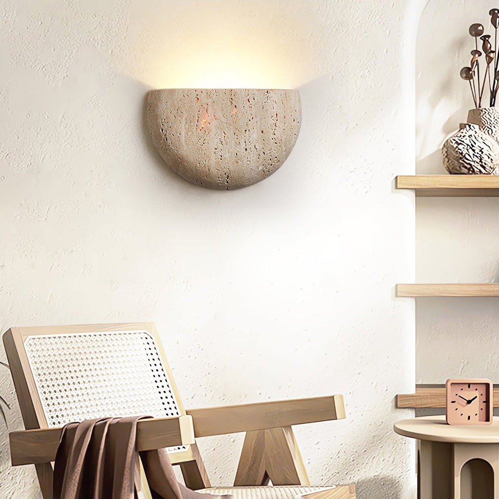 Altonfield Travertine Wall Light-Moonnatur