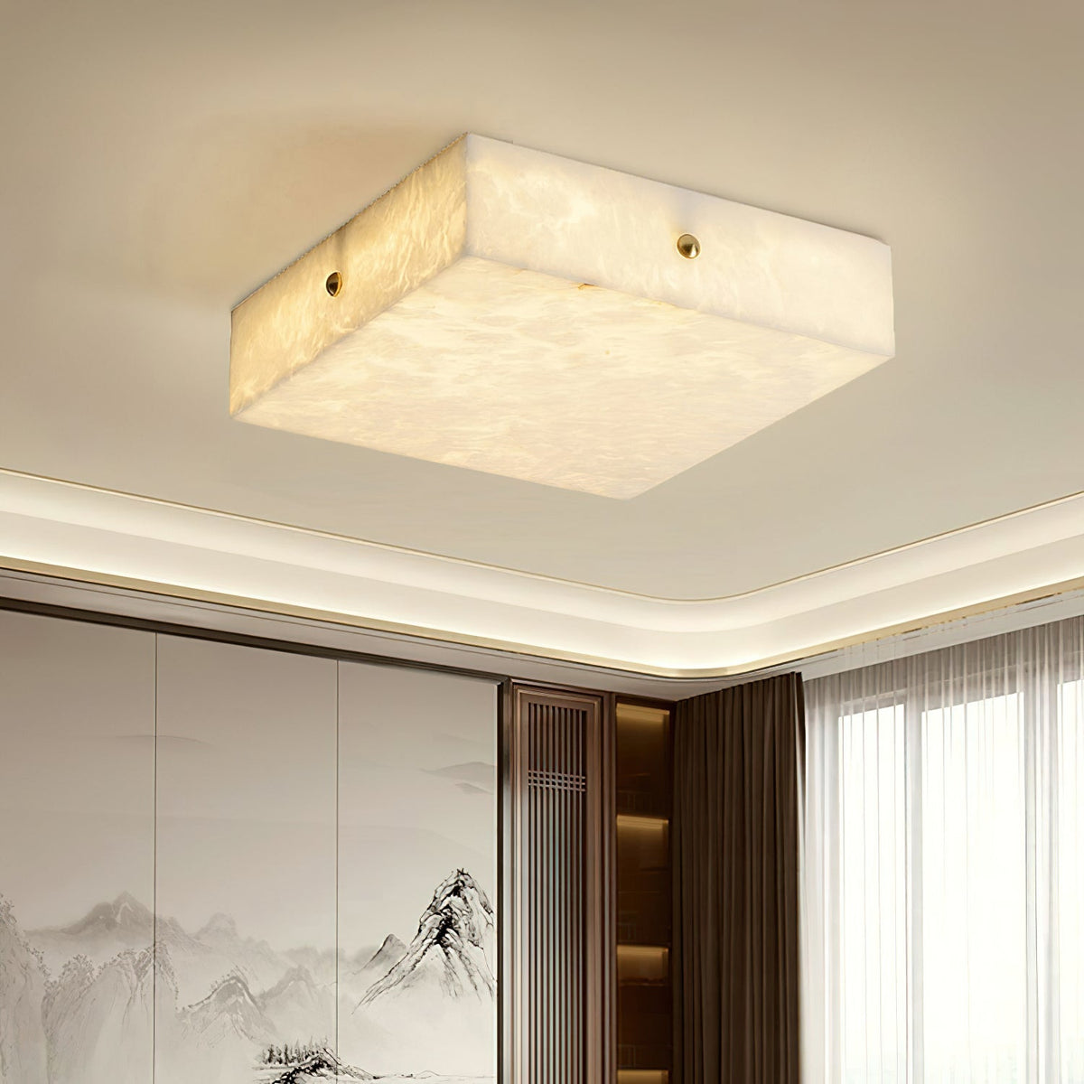 Camberelia Alabaster Ceiling Light-Moonnatur