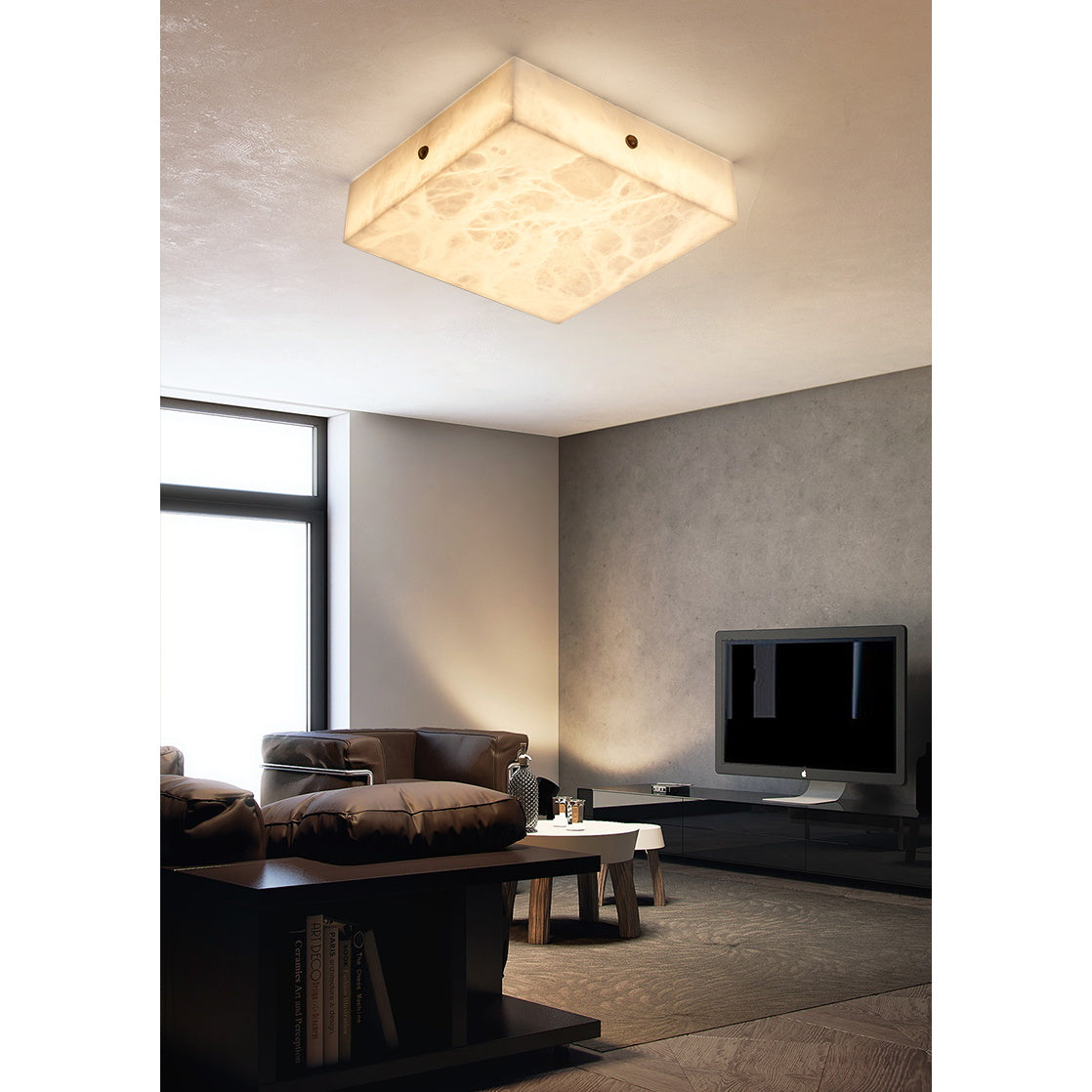 Camberelia Alabaster Ceiling Light-Moonnatur