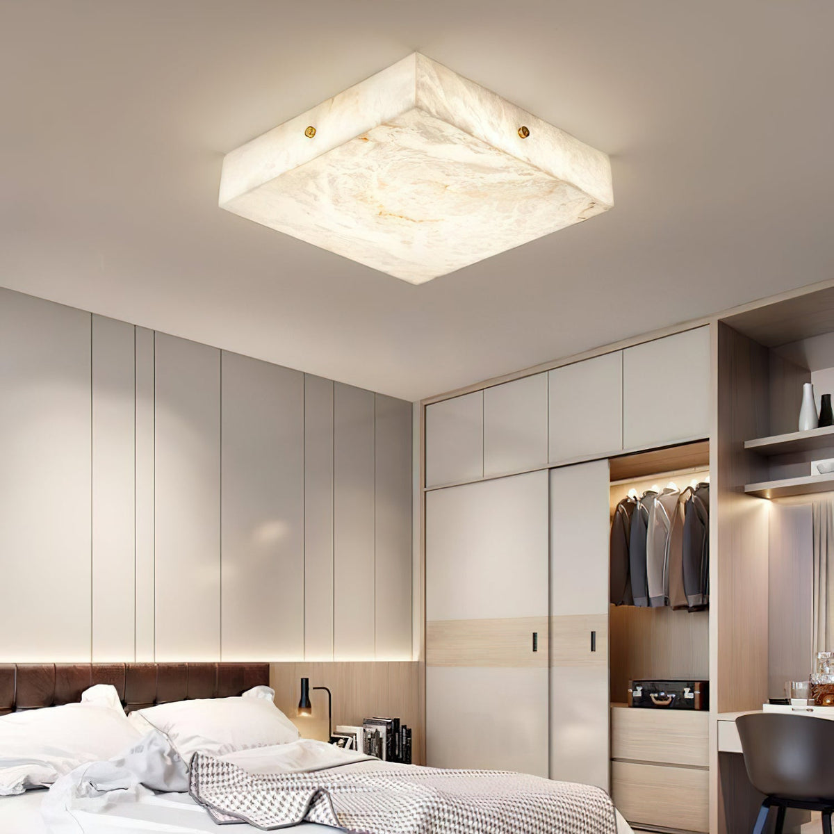Camberelia Alabaster Ceiling Light-Moonnatur