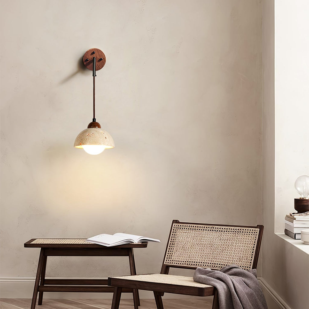 Lovenbrook Travertine Wall Light-Moonnatur