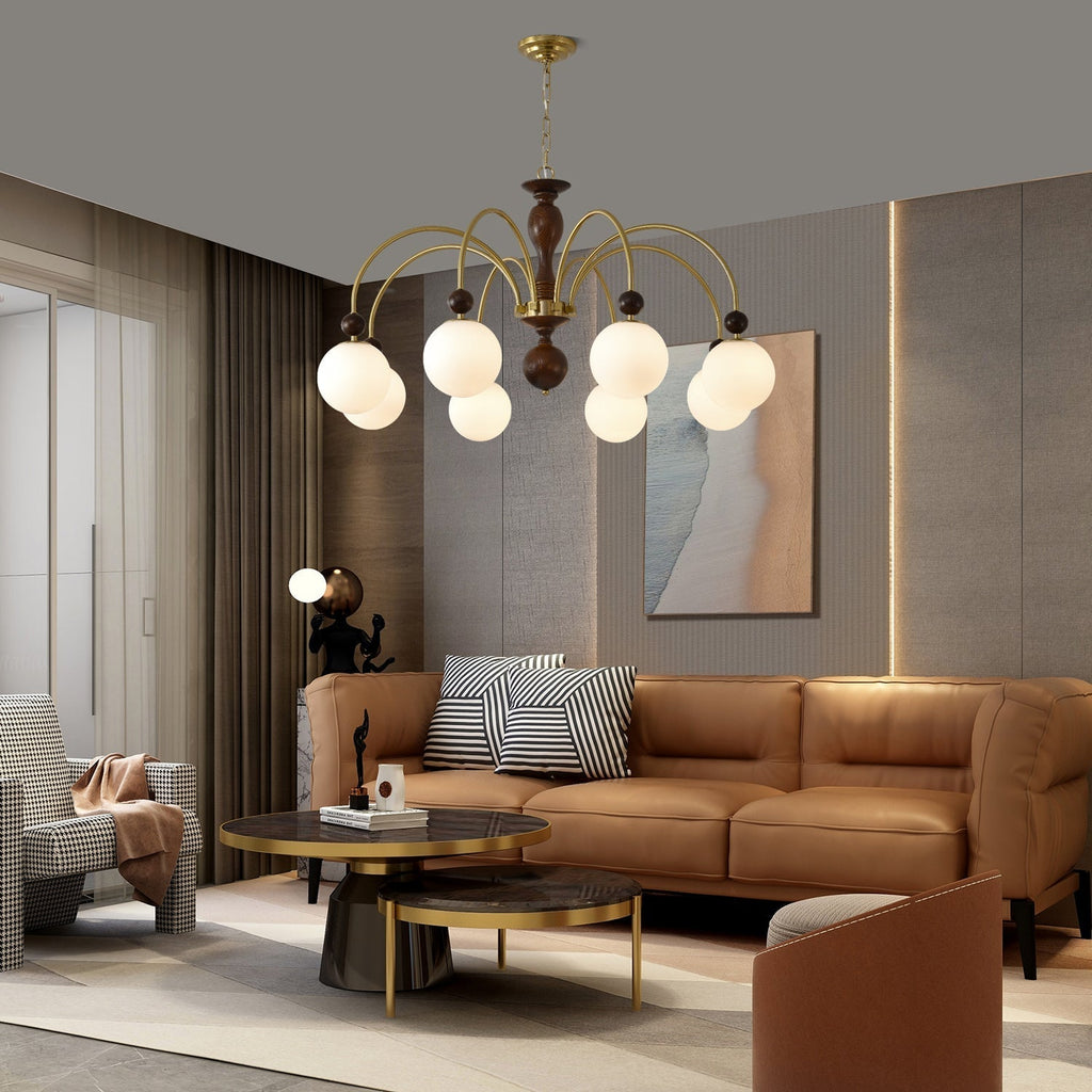 Javelle Glass Chandelier-Moonnatur