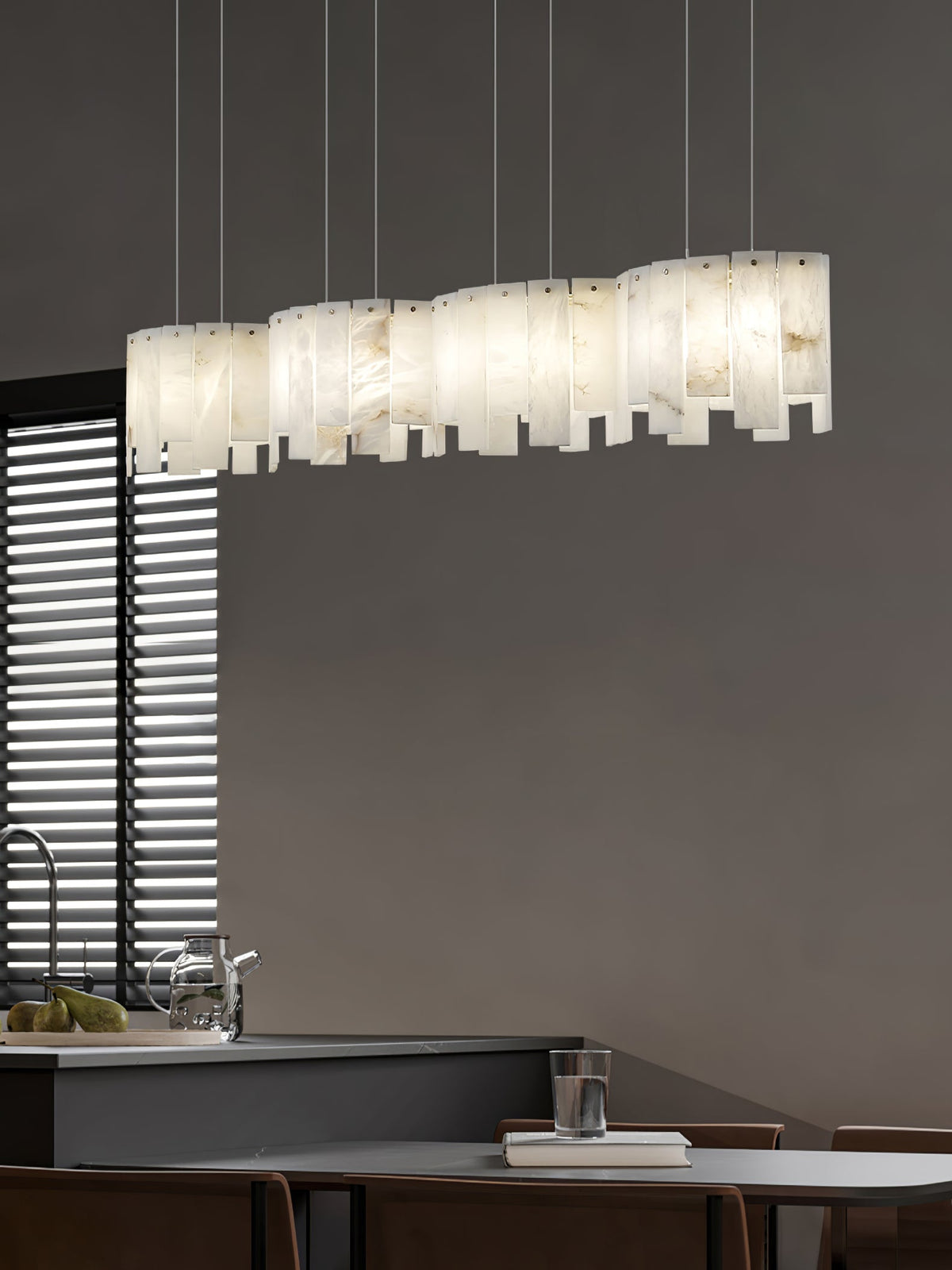 Laderfield Alabaster Pendant Light-Moonnatur