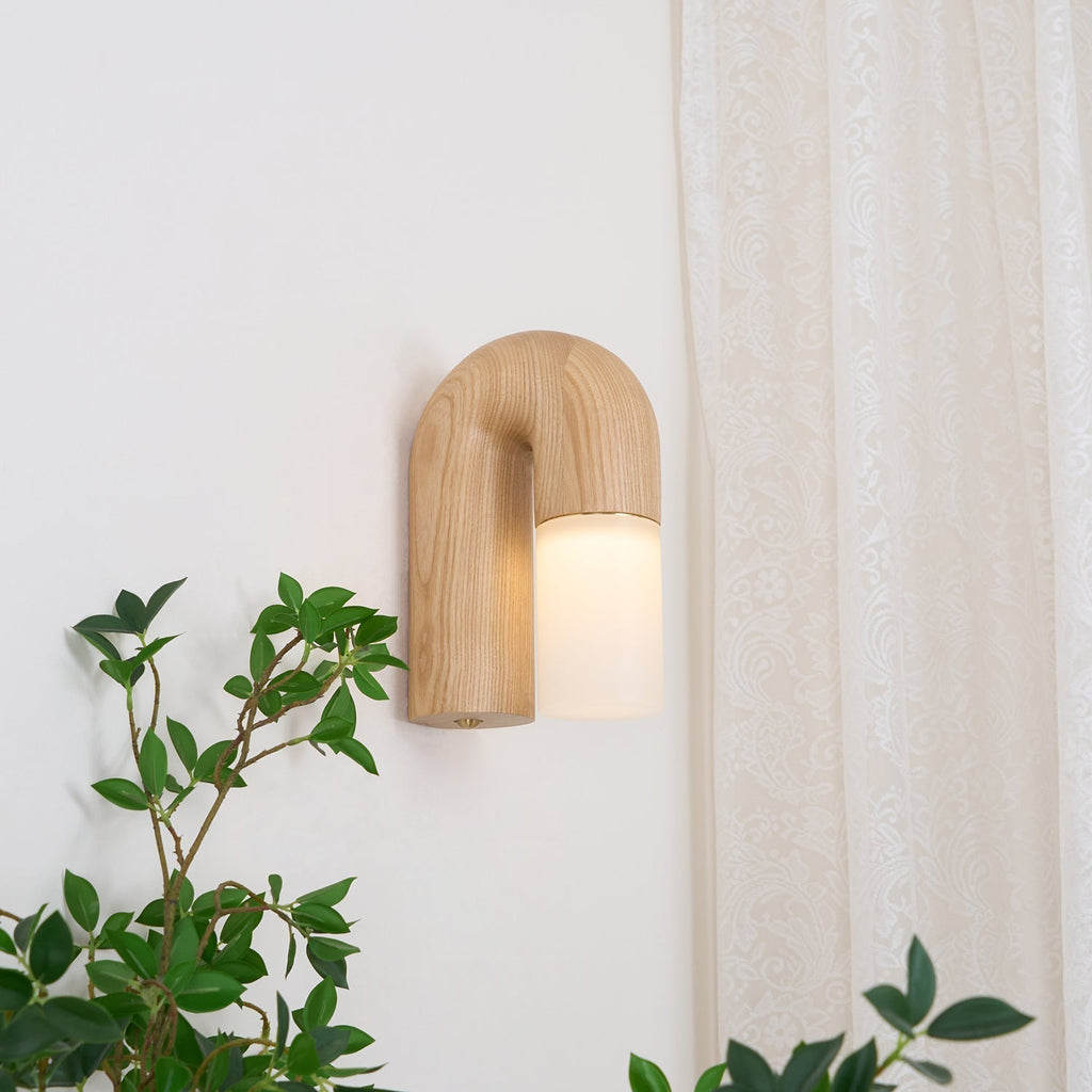 Ymeria Wood Wall Lamp-Moonnatur