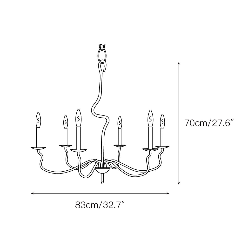 Brenelwren Brass Chandelier-Moonnatur