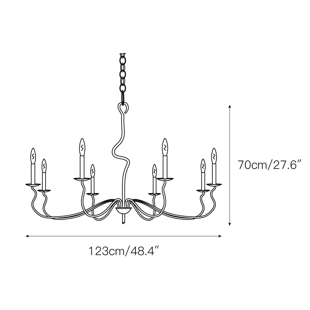 Brenelwren Brass Chandelier-Moonnatur
