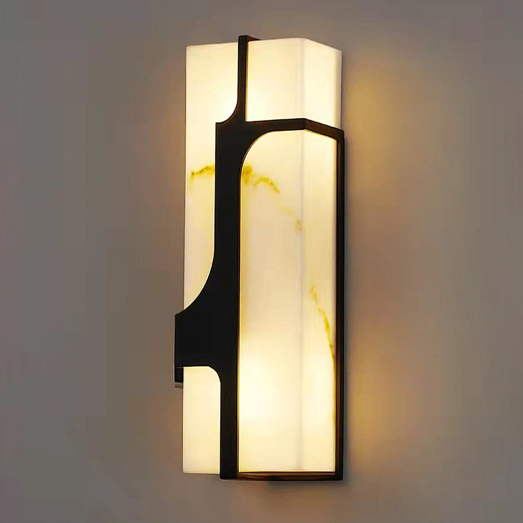 Auberden Alabaster Wall Light-Moonnatur