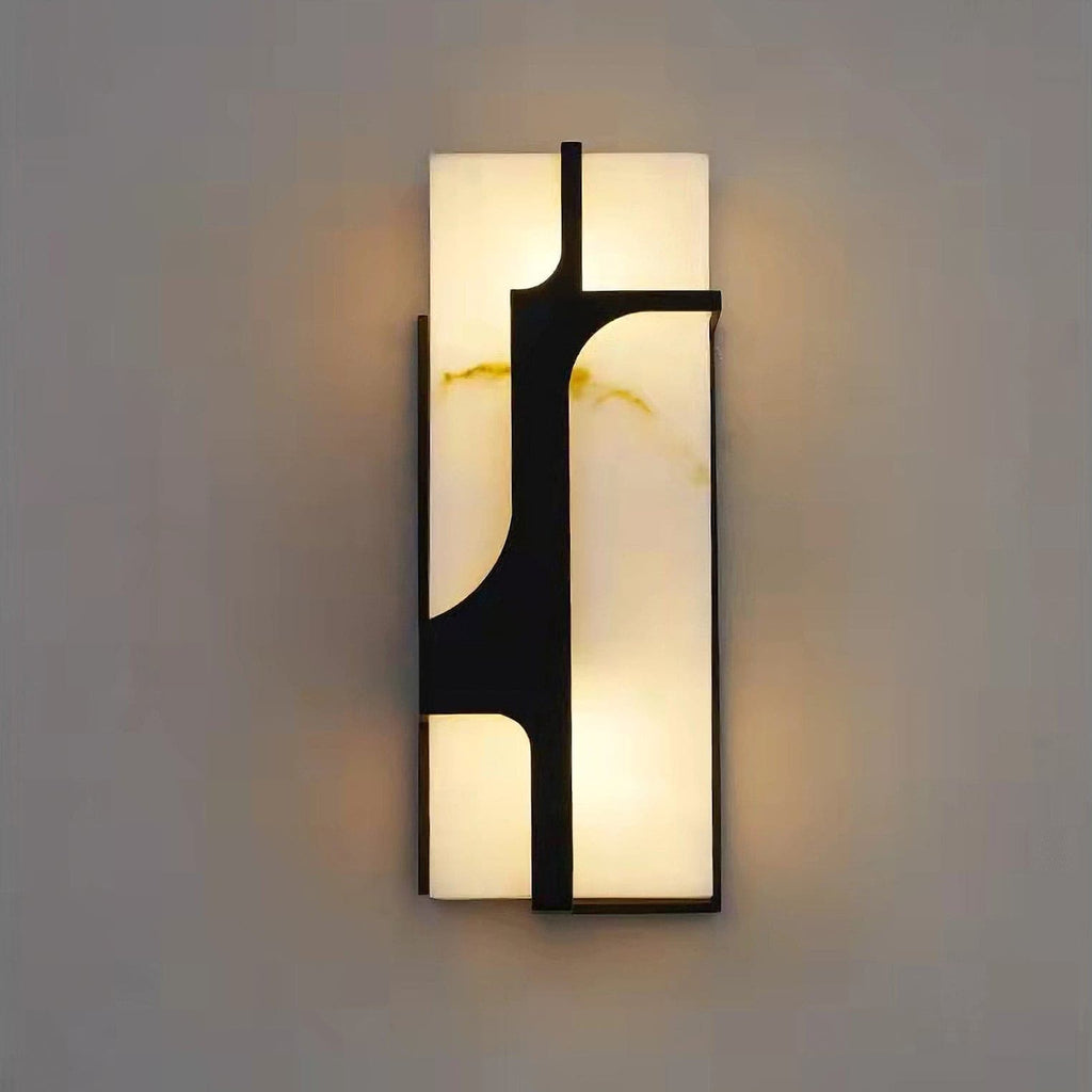 Auberden Alabaster Wall Light-Moonnatur