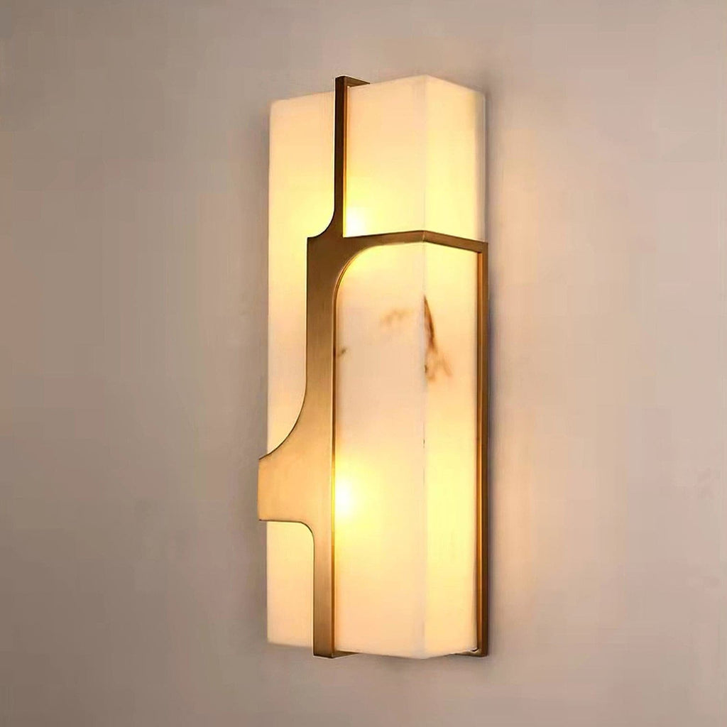 Auberden Alabaster Wall Light-Moonnatur
