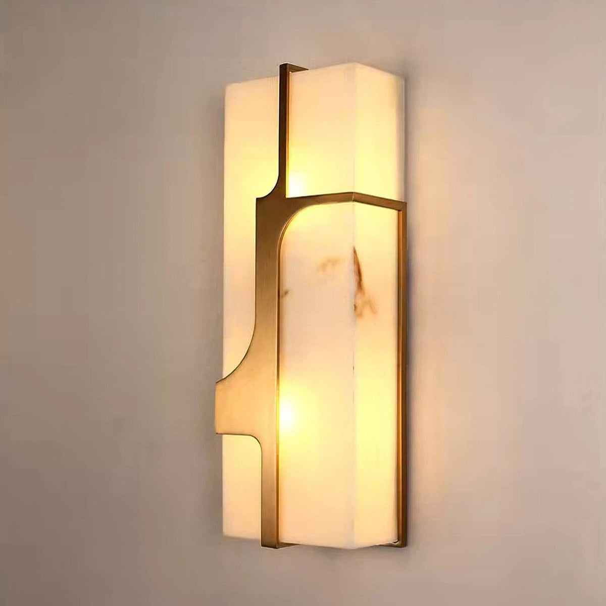 Auberden Alabaster Wall Light-Moonnatur