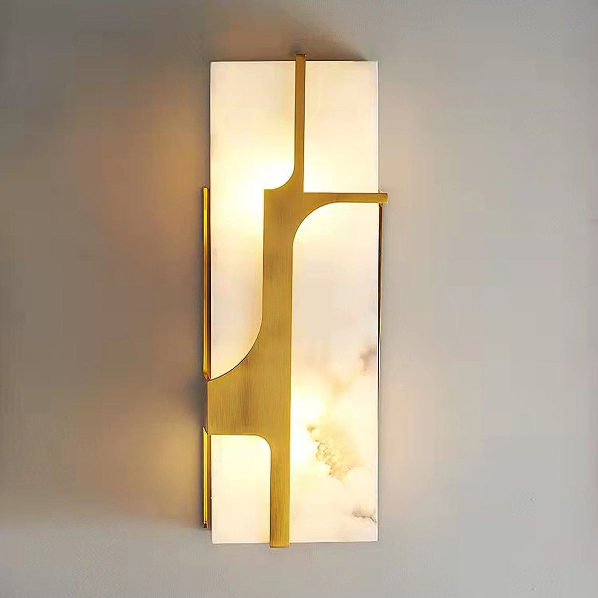 Auberden Alabaster Wall Light-Moonnatur