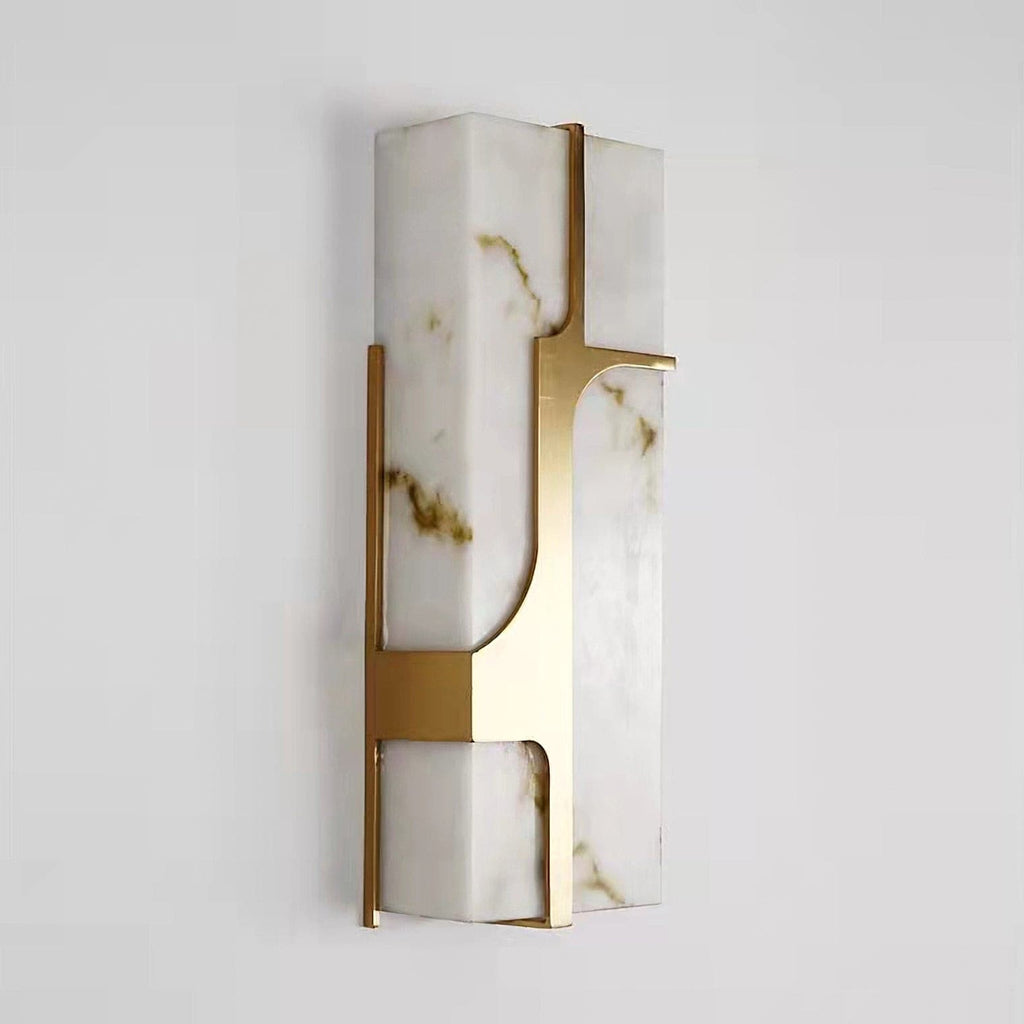 Auberden Alabaster Wall Light-Moonnatur