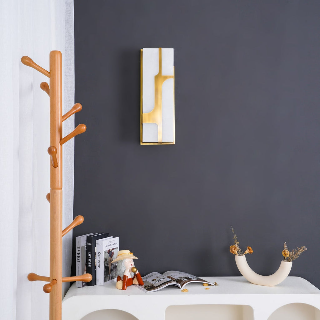 Auberden Alabaster Wall Light-Moonnatur