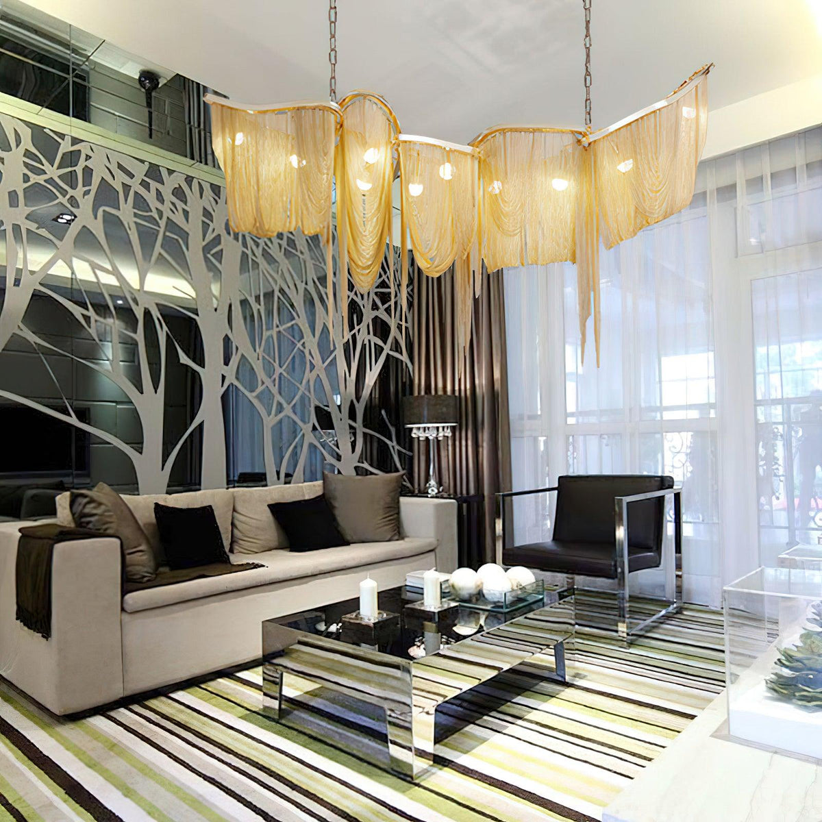 Elowelle Aluminium Chandelier-Moonnatur