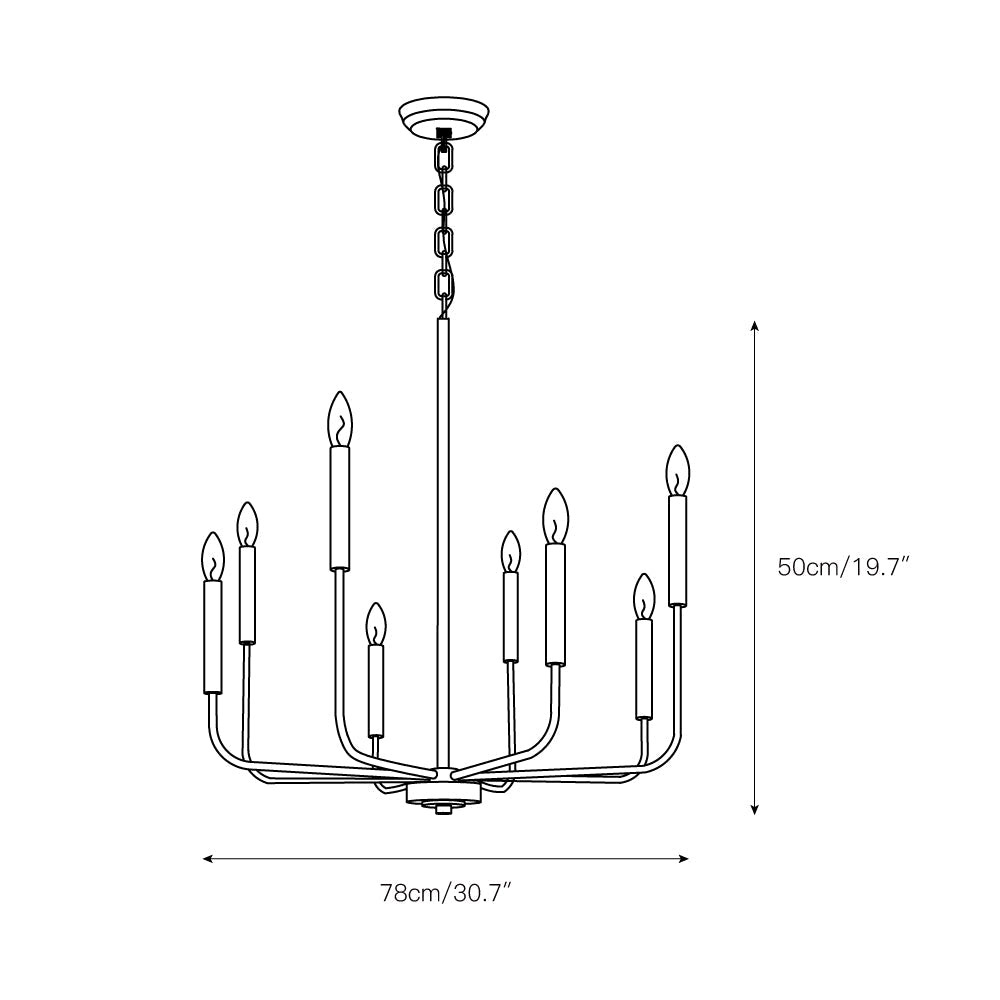 Barrowhill Brass Chandelier-Moonnatur