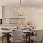 Barrowhill Brass Chandelier-Moonnatur