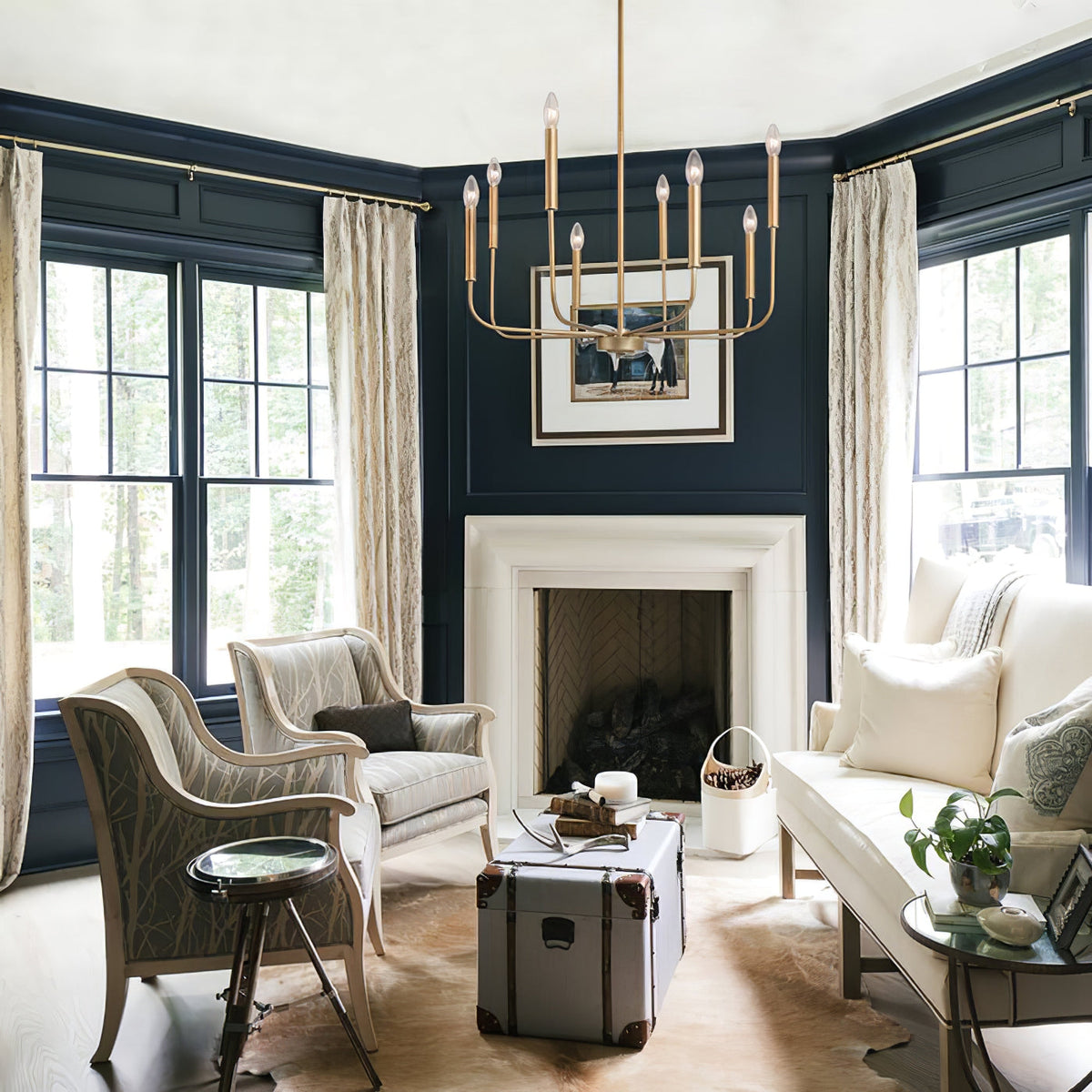Barrowhill Brass Chandelier-Moonnatur