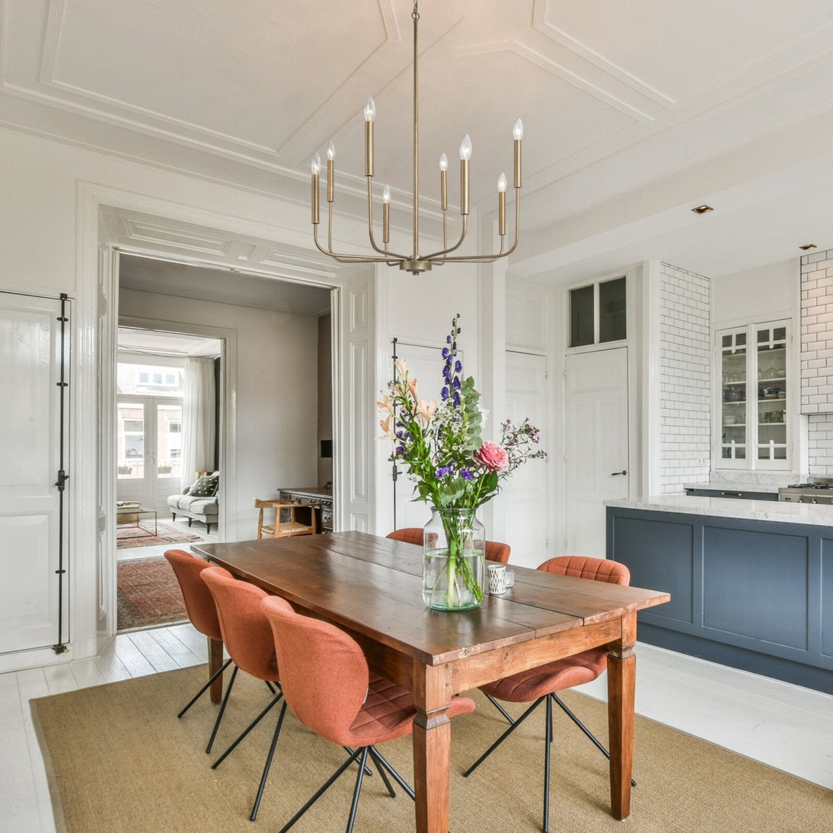 Barrowhill Brass Chandelier-Moonnatur