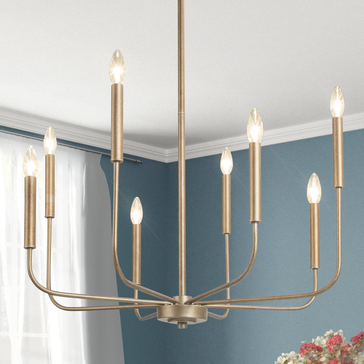 Barrowhill Brass Chandelier-Moonnatur
